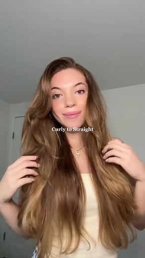 Folllow for more hair tips✨ #hair #hairtutorial #hairroutine #straighteninghair #straightener #straighteningcurlyhair