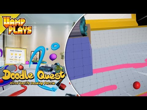 Harder Than it Looks in VR... | Doodle Quest: Mixed Reality Draw Puzzle (Draw The Line)