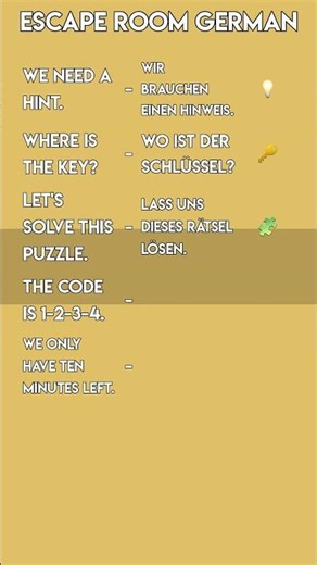 German for Fun: Escape Room Vocabulary! 🔑 | Learn German Phrases