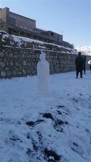 scariest snowman ever made #snowman #winter #shorts #nature #duet