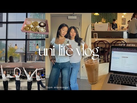 life in uni | lectures, having fun with friends, cute cafés, crumbl cookie review!