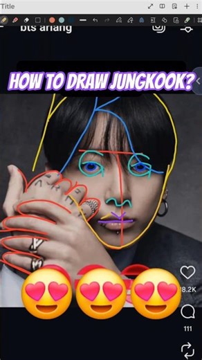 How to draw Jungkook? #bts #jungkook #swim #art #foryou #fyp #kpop #drawing #viral #shorts #videos