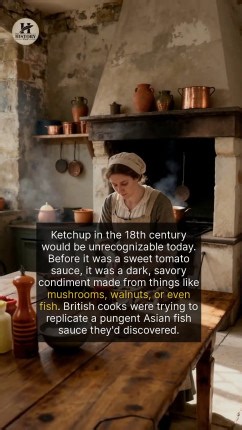 Ketchup was originally a sauce made from fish or mushrooms, not tomatoes. | The History Page