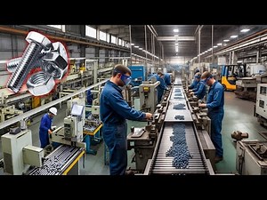 Manufacturing Process Of Anchor Bolts In A Local Factory || Mass Production of Hex Bolt