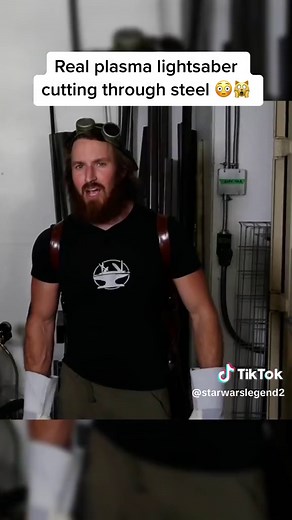Real Plasma Lightsaber Cutting Through Steel