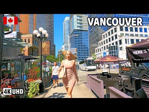 🇨🇦 【4K】☀️ Downtown Vancouver BC, Canada. Relaxing Walk. 2025. | Go Pro Hero 10 |