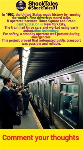 World’s First Driverless Metro Train Started in America | Transportation History #shorts