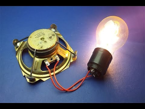 Make Electric Free Energy Using Magnet in Speaker With Spark Plug Science For 2019