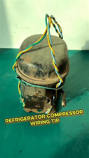 Spark Lab on Instagram: "Refrigerator Compressor Wiring Tip🔥 ⚡️💡 Like❣️ comments📋 Share📤 . #compressor #compressors #electricalwork #diyelectrical #electrician"