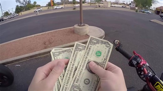 Social experiment offering strangers one dollar in exchange for random items