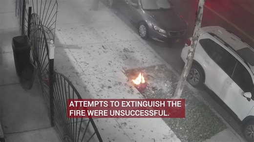 6.7K views · 132 reactions | If improperly disposed, lithium-ion batteries pose a serious threat. This one was caught on surveillance video. A local resident found the battery as it exploded. It burned and sparked for 10 minutes, spreading burning materials. Don’t just throw lithium-ion batteries in the trash. For a list of locations where you can dispose of lithium-ion batteries, click here: https://www.nyc.gov/assets/dsny/site/services | New York City Fire Department (FDNY) | Facebook