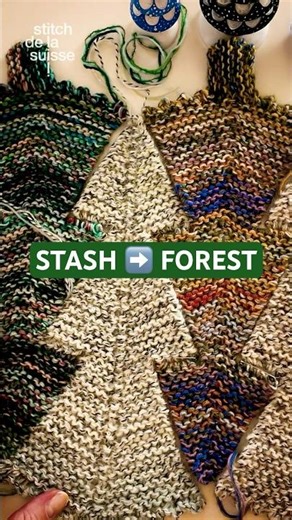 christmas tree scarf advent kal — stash busting december knitting! #knitting