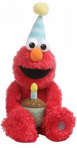 Happy Birthday Elmo Plush 13" Singing Dancing Light-Up Cupcake Sesame Street | eBay