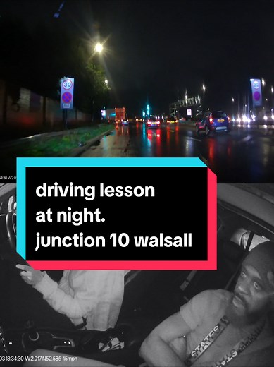 fancy doing driving lesson at night by junction 10? not for the faint hearted. night driving lessons junction 10 roundabout driver training learner driver tips