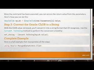 Converting Oracle Clob to C# String