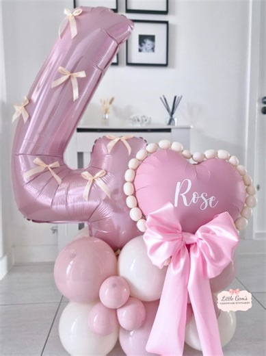 Beaded Pink Balloon Stack Ideas