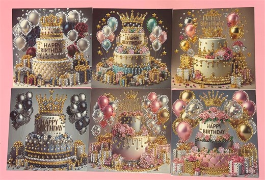 BIRTHDAY CARDS! 5D Diamond Art, 6 Available - Etsy