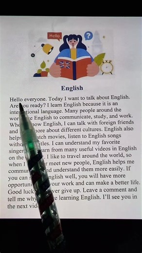 📚 Do you want to learn English fast and easily? You're in the right place! 💪 Watch my short lessons every week and improve your English step by step. Join our community of learners today and start speaking confidently! 🌍✨ Don’t forget to follow for more exclusive lessons 🔥 #learnenglish #englishforyou #englishlesson #englishteacher #englishlearning