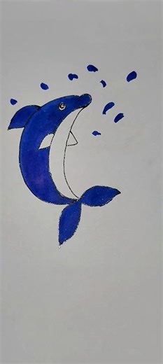 Easy dolphin drawing #viral #shirt#art #drawing tutorials