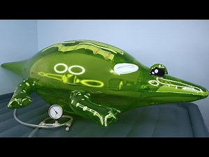 Over Inflating the O'Rageous Alligator Ride-On Pool Float from Academy Sports