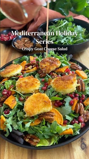 Crispy Goat Cheese Salad, YUM! #holidayrecipes