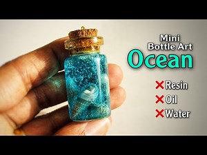 Ocean mini bottle art without uv-resin | ocean bottle art | mini bottle art | tiny bottle art |#135
