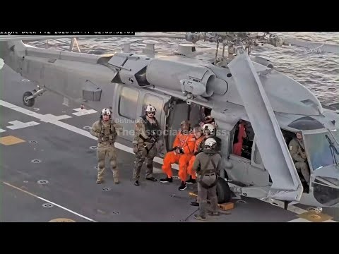 Artemis II astronauts emerge from moon capsule after return to Earth