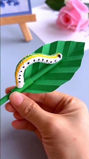 Moving Caterpillar making from tissue paper