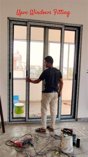 Upvc Window Fitting #trending #aluminium #upvcprofile #trendingshorts