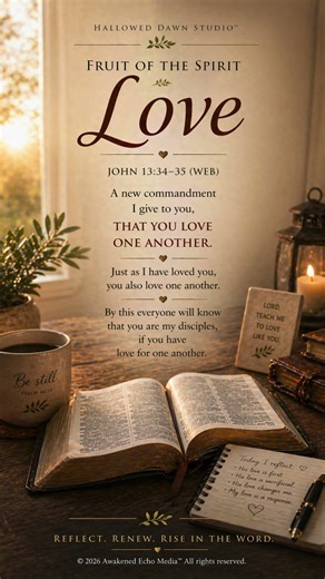 Fruit of the Spirit — Love | Love One Another #halloweddawnstudio #psalm100 #bibleverse #faith