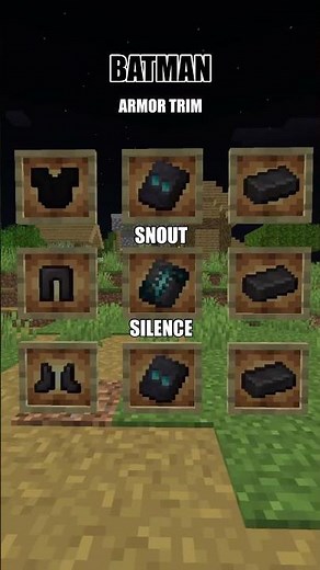 Minecraft Batman Armor Trim