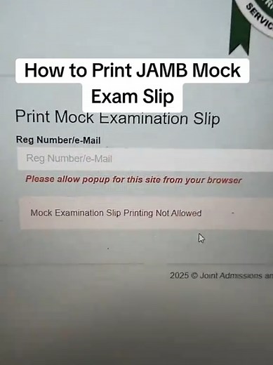 How to Print Your JAMB Mock Exam Slip Easily
