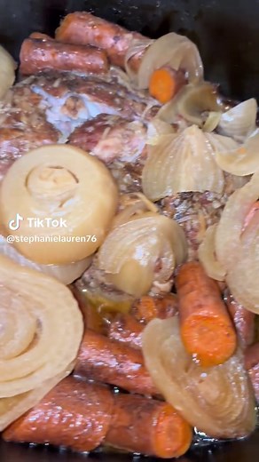 Split this pork roast and let the crock pots do the work. ✨ One traditional roast with veggies and the other Mississippi-style. Easy, cozy, and the house smells amazing all day. 🤍 Team classic roast or Team Mississippi roast? #creatorsearchinsights #crockpot #crockpotrecipes #crockpotmeals #crockpotdinner