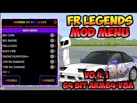 FR LEGENDS MOD MENU v0.4.1 64 BIT arm64-v8a || UNLIMITED MONEY