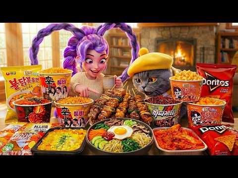 Lily LoveBraids After work | Chef Meow Cooking Ramen Convenience store ASMR Mukbang|Poppy Playtime 5
