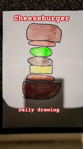 Daily Drawing #cheeseburger #drawing