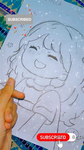 POV💖:You are🥰sketching the❤️‍🔥ultimate cute chibi kawaii girl🫰@pearlamolikofficial#youtubeshorts