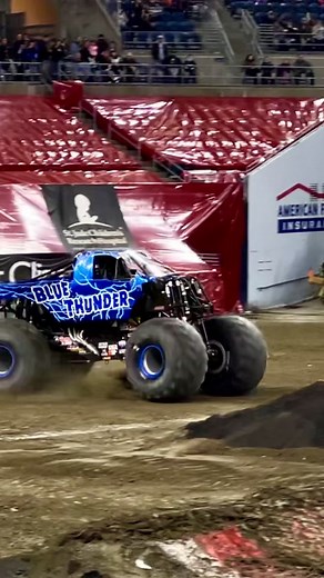 Extreme Monster Truck Stunts and Full Send Crash with Blue Thunder!