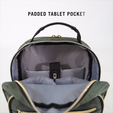 Kenneth Cole REACTION Women's Chelsea Chevron 15" Laptop and Tablet Backpack, Black