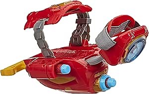 NERF Power Moves Marvel Avengers Iron Man Repulsor Blast Gauntlet NERF Dart-Launching Toy for Kids Roleplay, Toys for Kids Ages 5 and Up
