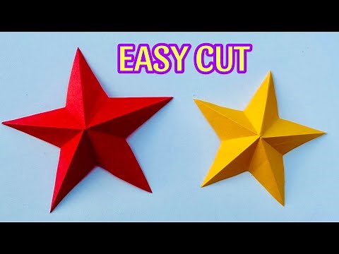 2 Way to CUT a Star Easy | How to Make Star with Paper | Paper Craft