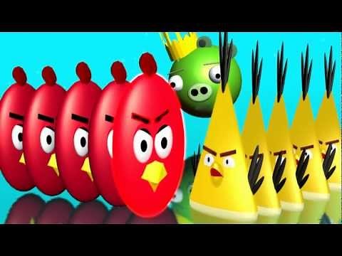 Some ANGRY BIRDS as DOMINOES ♫ 3D animated Rube Goldberg spoof ☺ FunVideoTV - Style ;-))