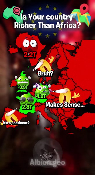 Comparing Countries to Africa's Size