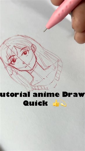 "Anime Drawing Tutorial ✨ Draw Quickly & Easily | Step by Step Short"anime #animeart #animedrawing