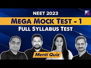 NEET 2023 Full Syllabus Mock Test - 1 | Menti Quiz