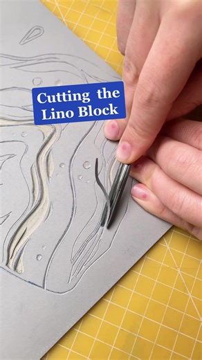 Sharp tools are everything 👌🏻 #linoldruck #linolschnitt #satisfyingart #satisfyingartvideos