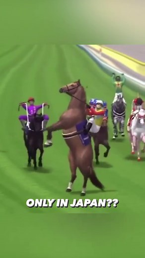Only in Japan?!?!? The Japan World Cup horse racing game featuring zebras, giraffes, a horse costume and a dancing winner 🕹️ #競馬 #videogames #horseracing | World Horse Racing
