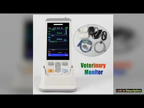 35 Inch TFT Handheld Veterinary Oximeter Monitor Dog Cat Monitor Machine with SPO2 TEMP Function