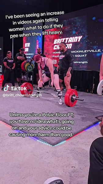 No, kegels probably won't help me (can make it worse). No, going to the bathroom beforhand does not help (can also make it worse). Yes, I wear a pad (it still leaks through sometimes.) #gymtok #powerlifting #sumodeadlift #liftheavy #girlswhopeewhentheydeadlift