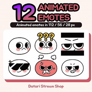 12 Animated Face Emotes | Twitch, Discord (GIF Digital Download) - Etsy Canada